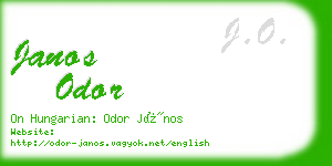 janos odor business card